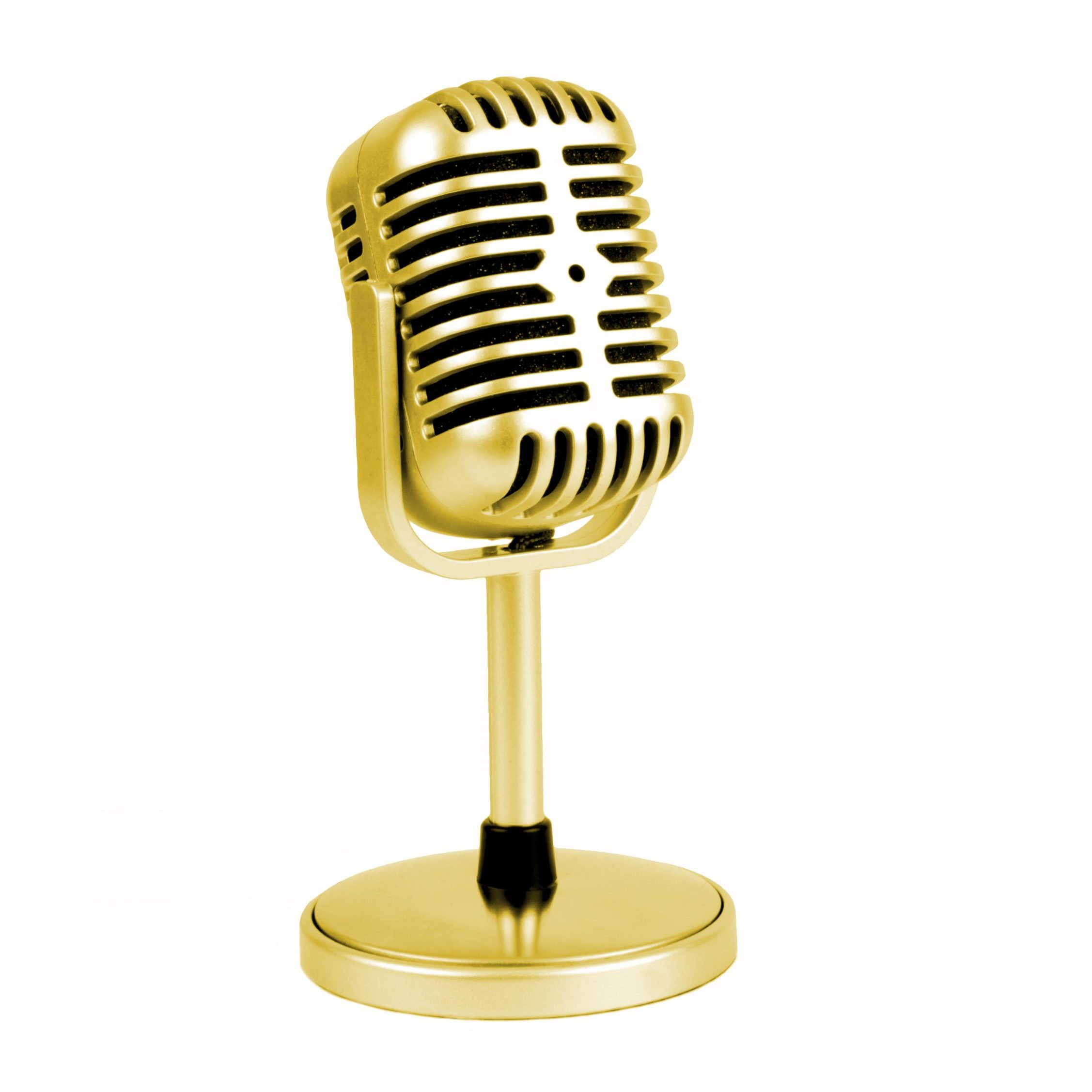 Retro,Microphone.,(,Dynamic,Microphone,),On,White,Bacground